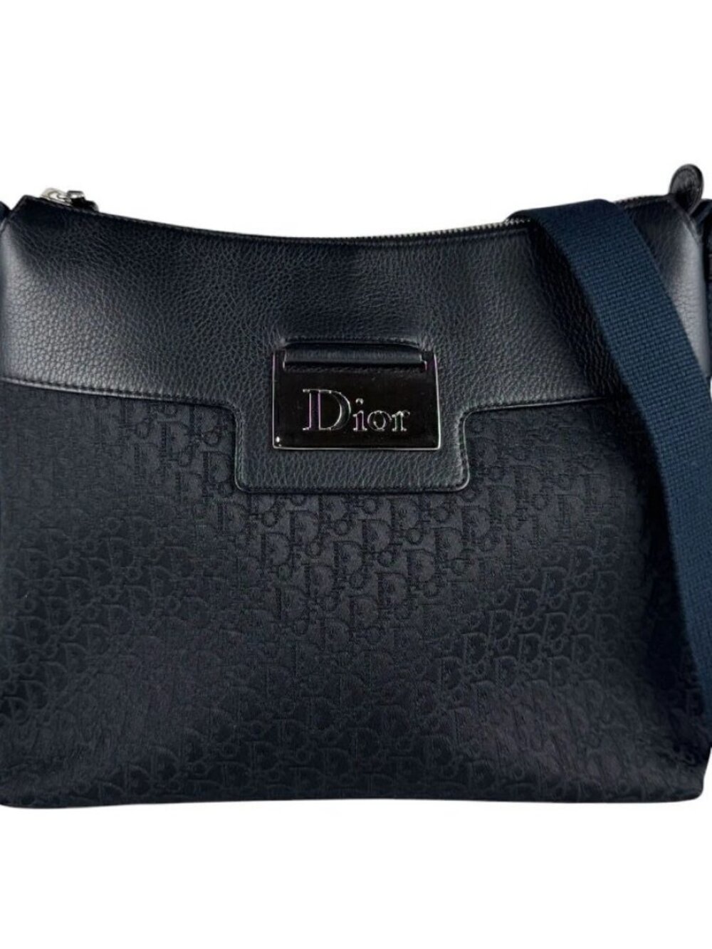 Christian Dior Shoulder Bag Black Canvas/Leather